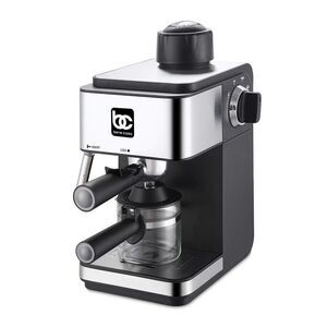 Bene Casa Stainless Steel 4-cup Espresso Maker; Milk Frother, Cappuccino, Coffee